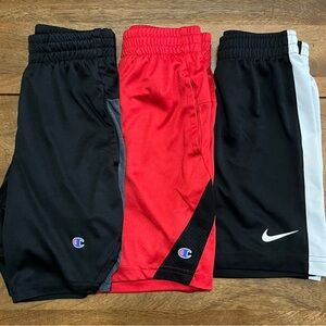 Champion - Nike Kids Red and Black Athletic Shorts
